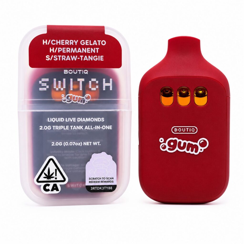 Boutiq Switch GUM (2g) – Cherry Gelato x Permanent x Straw-Tangie