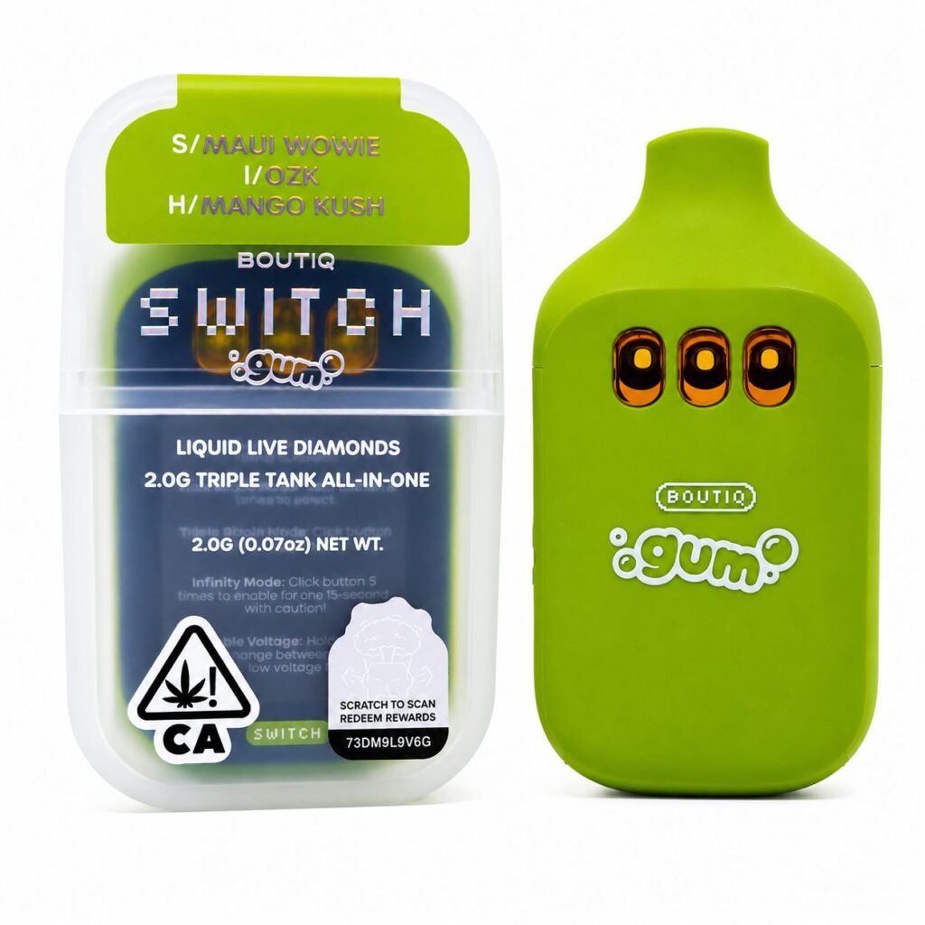 Boutiq Switch GUM (2g) – Maui Wowie x OZK x Mango Kush
