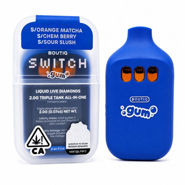 Boutiq Switch GUM (2g) – Orange Matcha x Chem Berry x Sour Slush