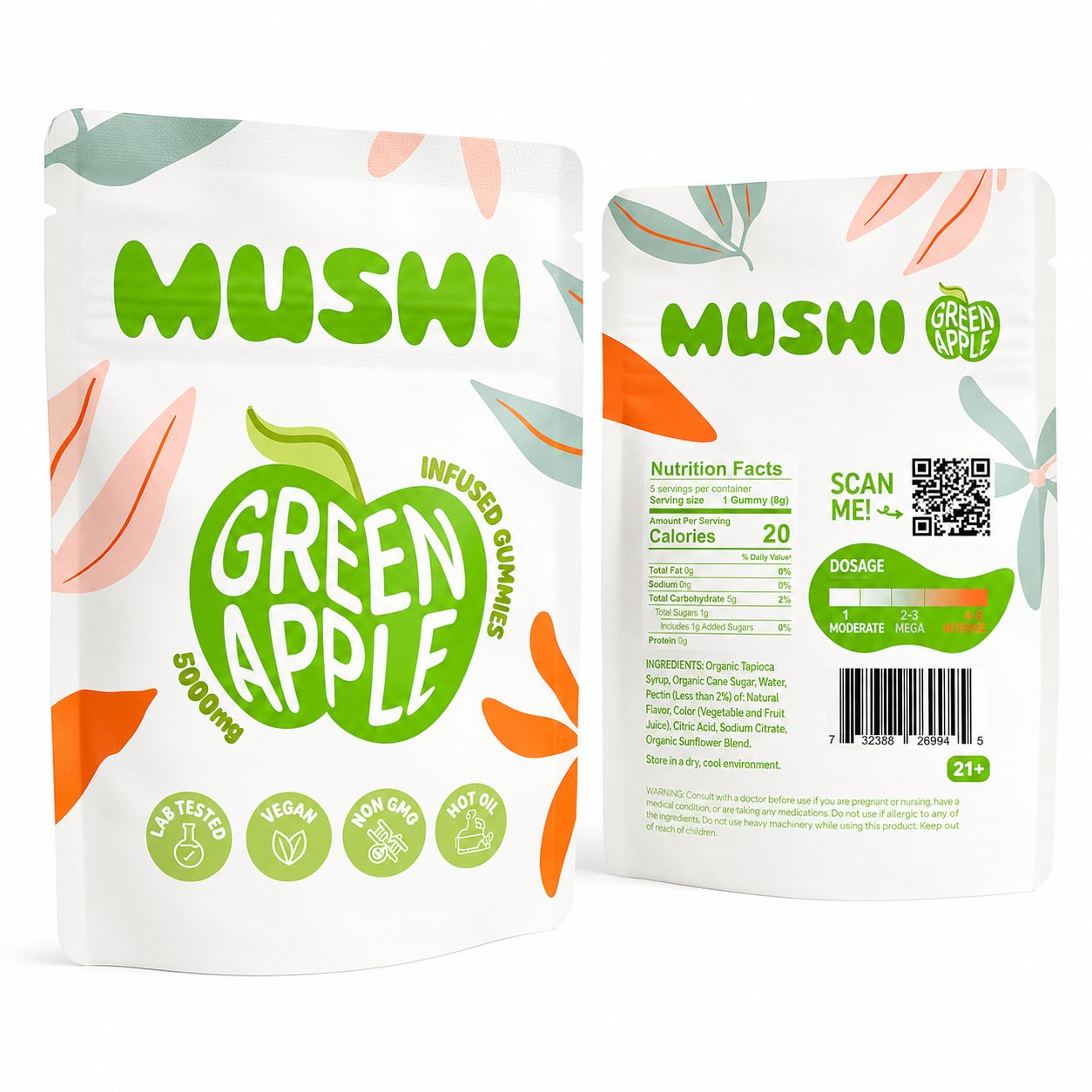 Mushi Magic Gummies (5g) – Green Apple - Image 2