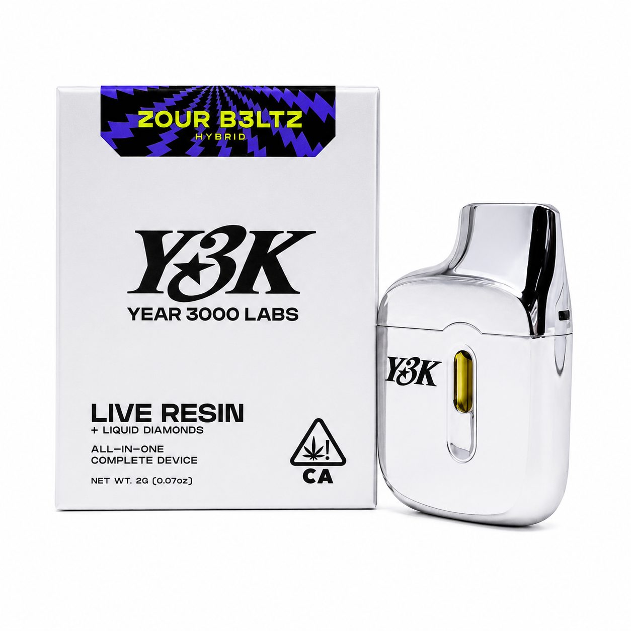 Y3K Live Resin Liquid Diamonds AIO (2g) – ZOUR B3LTZ