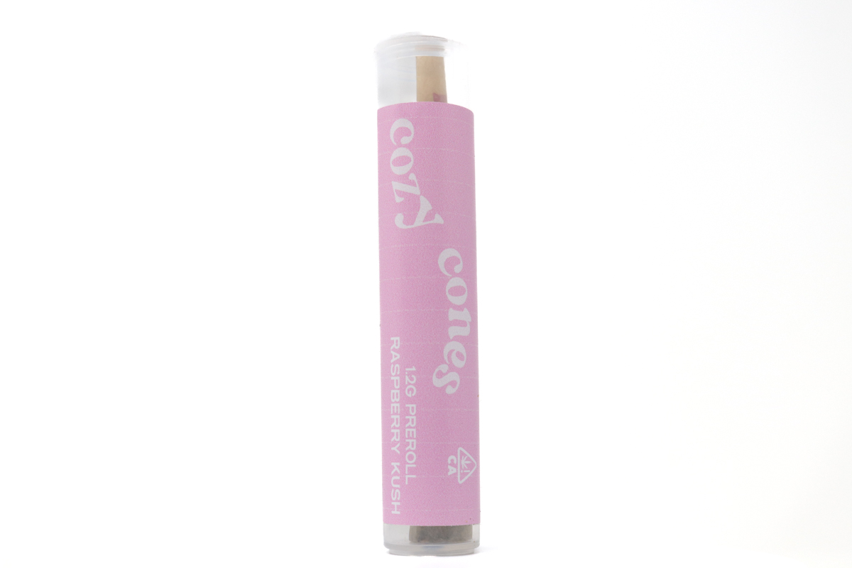 Cozy Cones Pre Roll Joints (1.2g) - Raspberry Kush — cannabis pre-roll available at Cali Canna