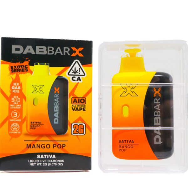Dab Bar X AIO (2g) - Mango Pop — THC disposable vape available at Cali Canna