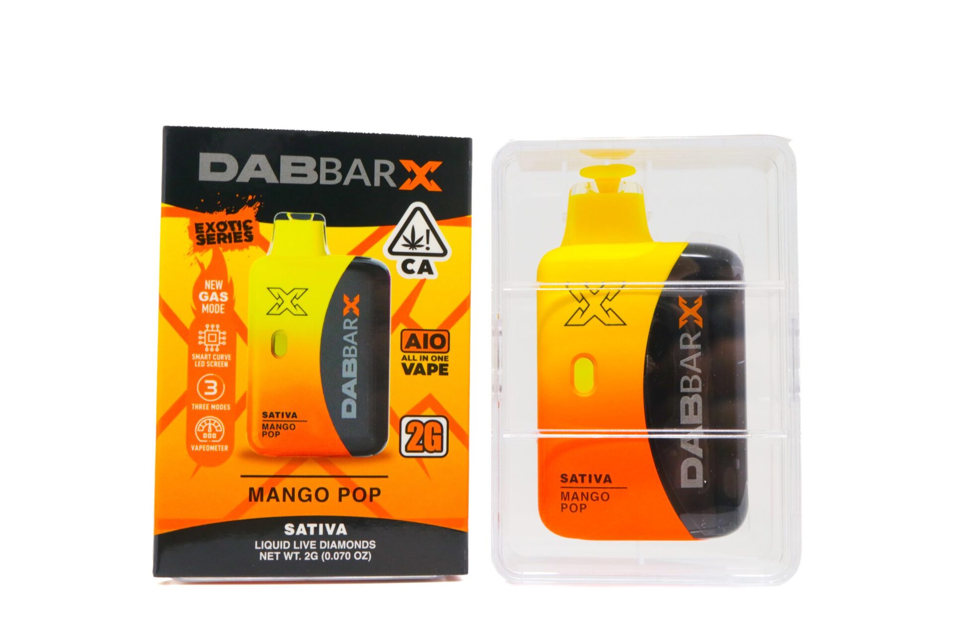 Dab Bar X AIO (2g) - Mango Pop — THC disposable vape available at Cali Canna