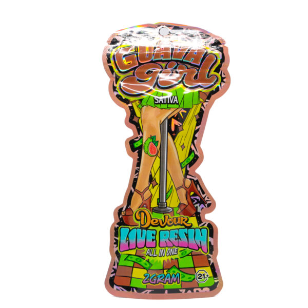 Devour Live Resin All-in-One (2g) – Guava Girl — THC disposable vape available at Cali Canna
