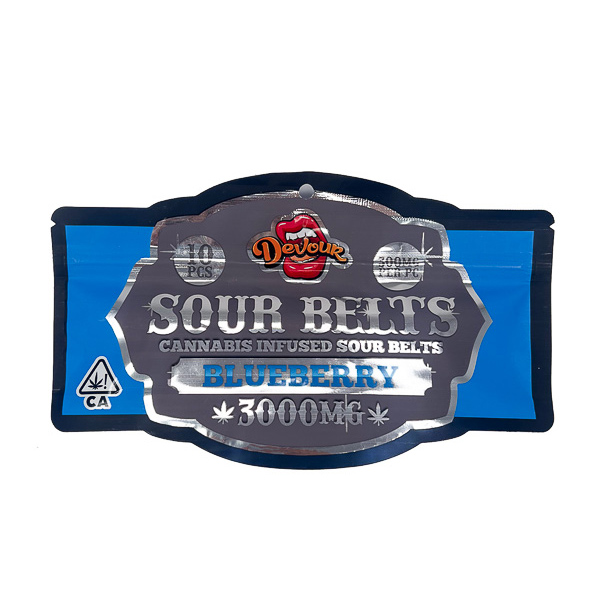 Devour Sour Belts (3000mg) – Blueberry - Image 2