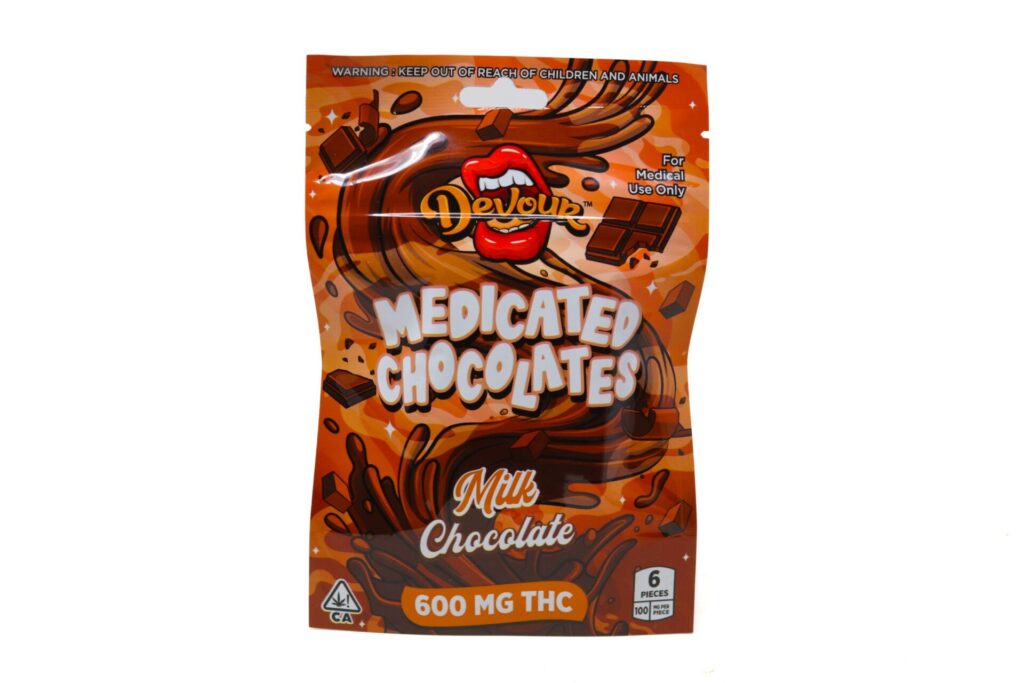 Devour Medicated Chocolates (600mg) - Milk Chocolate — THC chocolate available at Cali Canna