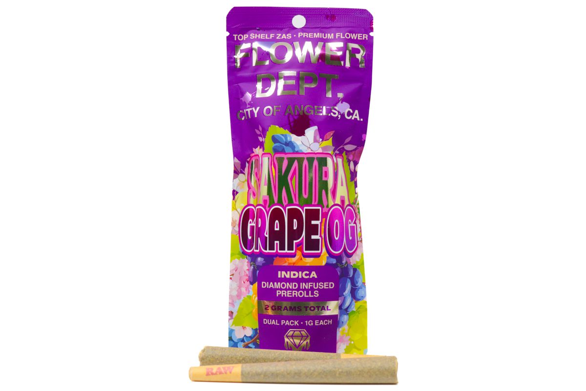 flower dept sakura grape og preroll