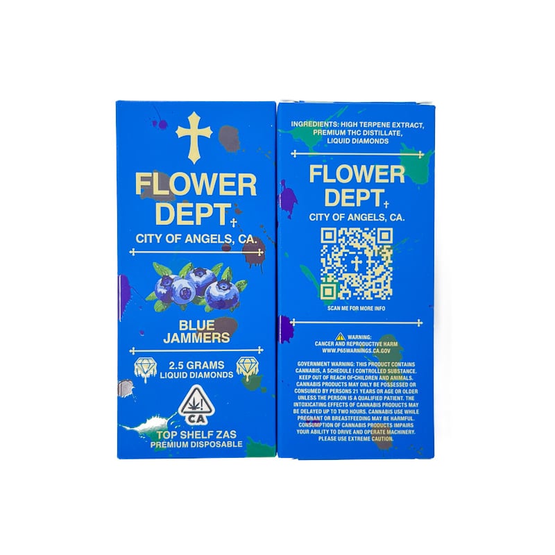Flower Dept (2.5G) Liquid Diamond Disposable - Blue Jammers — THC disposable vape available at Cali Canna