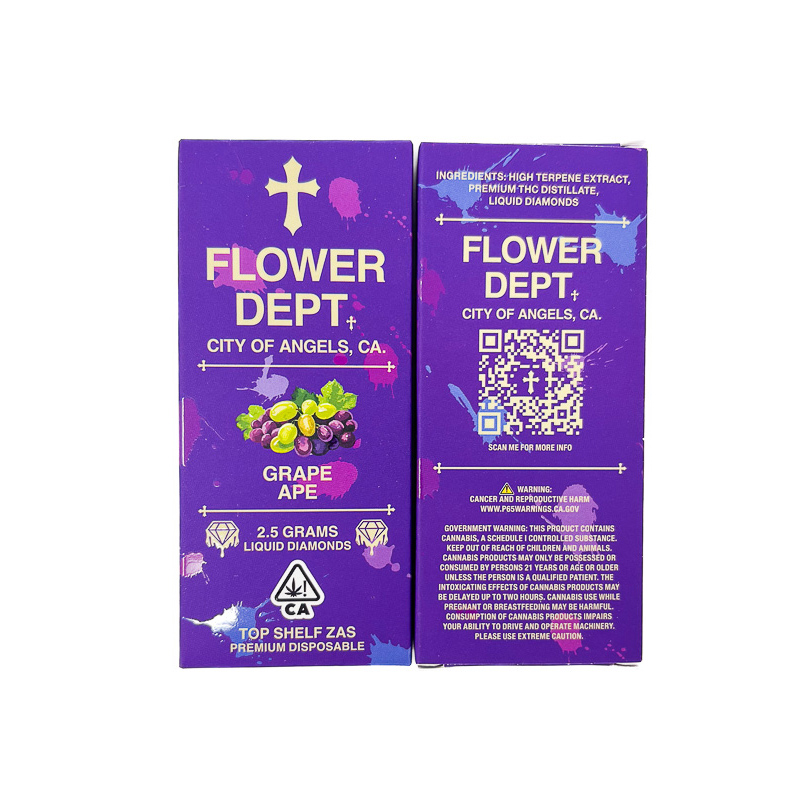 Flower Dept (2.5G) Liquid Diamond Disposable - Grape Ape — THC disposable vape available at Cali Canna