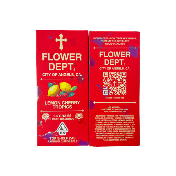 Flower Dept (2.5G) Liquid Diamond Disposable - Lemon Cherry Tropics — THC disposable vape available at Cali Canna