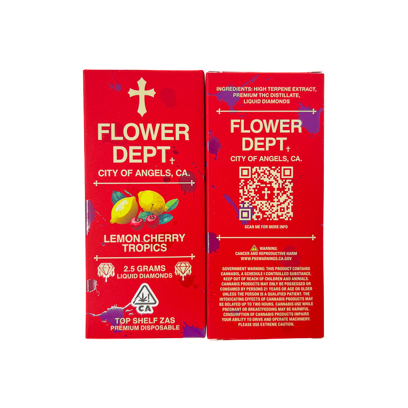 Flower Dept (2.5G) Liquid Diamond Disposable - Lemon Cherry Tropics — THC disposable vape available at Cali Canna