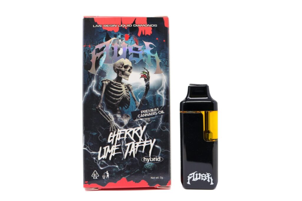 Flush Live Resin Liquid Diamonds Dispo (2g) - Cherry Lime Taffy — THC disposable vape available at Cali Canna