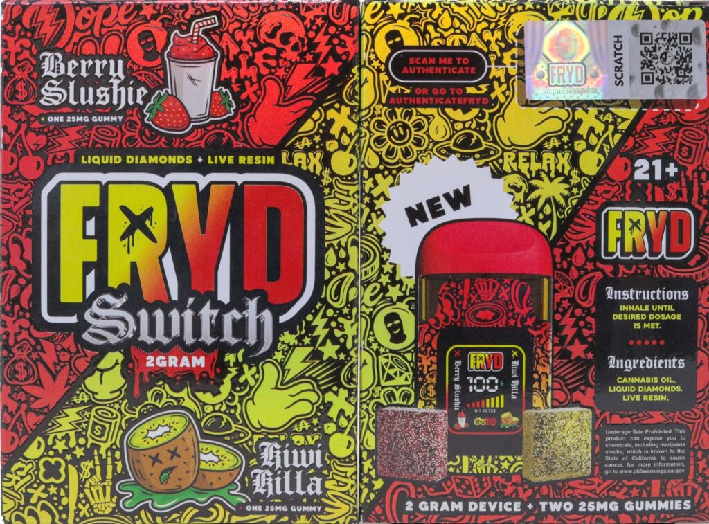 Fryd Switch Live Resin Liquid Diamonds Dispo (2g) – Berry Slushie x Kiwi Killa