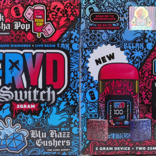Fryd Switch Live Resin Liquid Diamonds Dispo (2g) – Pink Pusha Pop x Blu Razz Gusherz