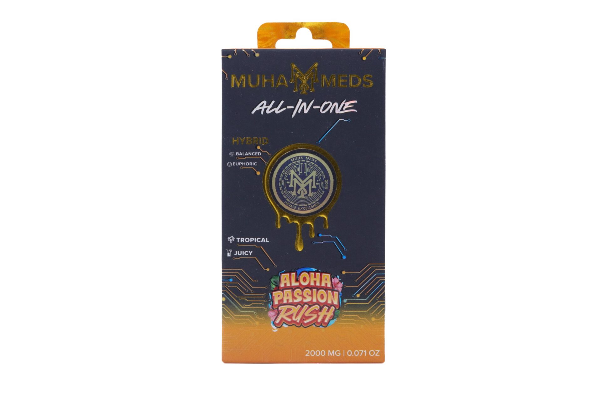 Muha Meds Golden Hour AIO (2g) – Aloha Passion Rush