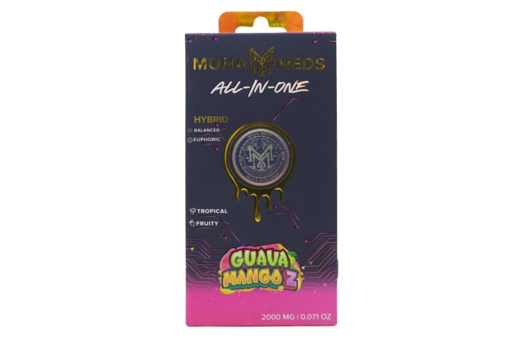 Muha Meds Golden Hour AIO (2g) – Guava Mango Z