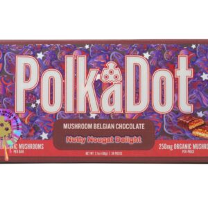 Polka Dots Magic Chocolate (5g) - Nutty Nougat Delight — mushroom chocolate available at Cali Canna