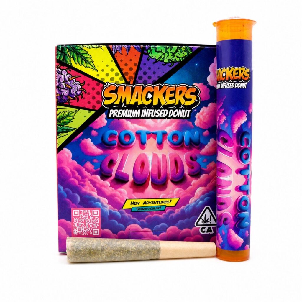 Smackers Premium Infused Donut Preroll (1g) – Cotton Clouds