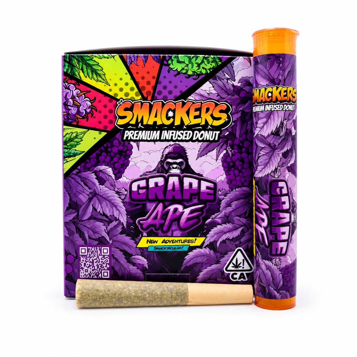 Smackers Premium Infused Donut Preroll (1g) – Grape Ape
