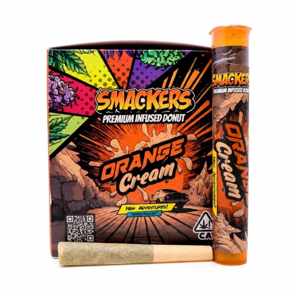 Smackers Premium Infused Donut Preroll (1g) – Orange Cream