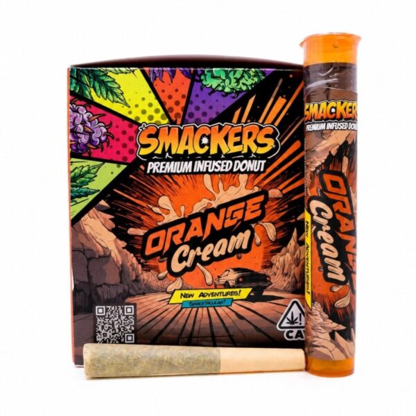 Smackers Premium Infused Donut Preroll (1g) – Orange Cream