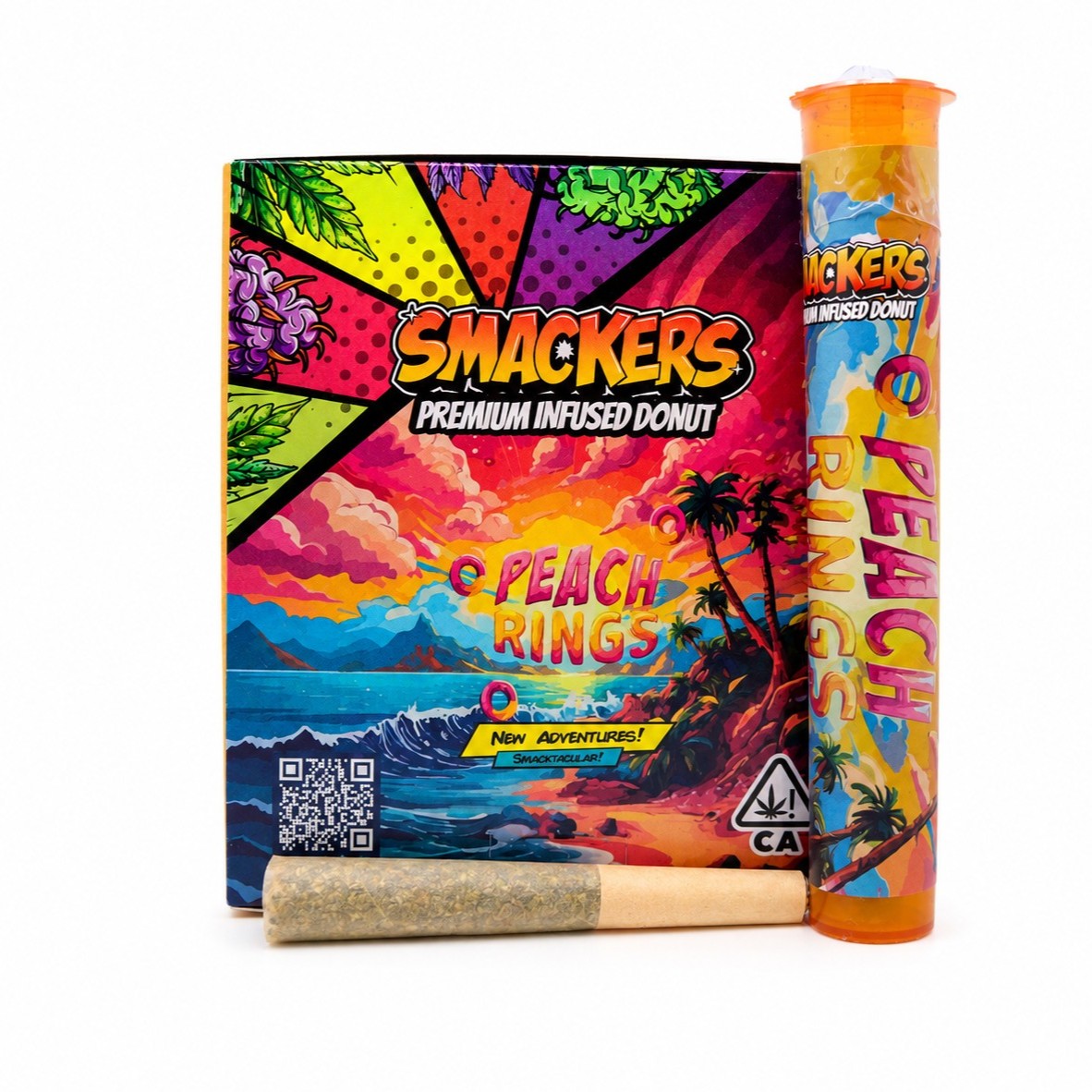 Smackers Premium Infused Donut Preroll (1g) – Peach Rings