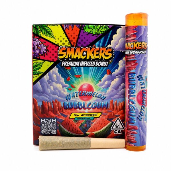 Smackers Premium Infused Donut Preroll (1g) – Watermelon Bubblegum