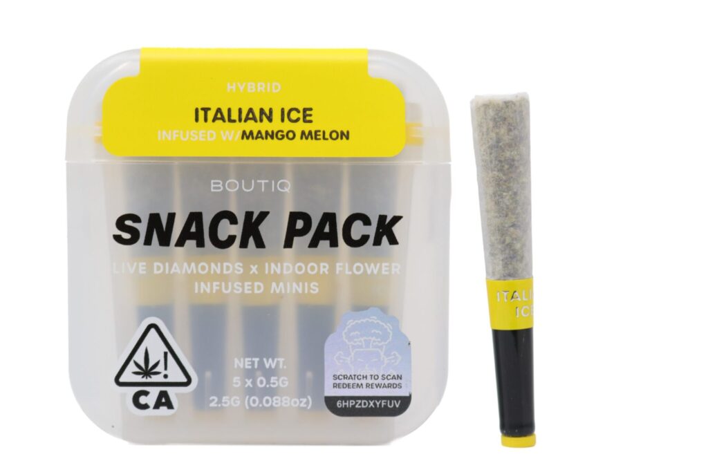 Boutiq Snack Pack (2.5g) – Italian Ice Infused With Mango Melon