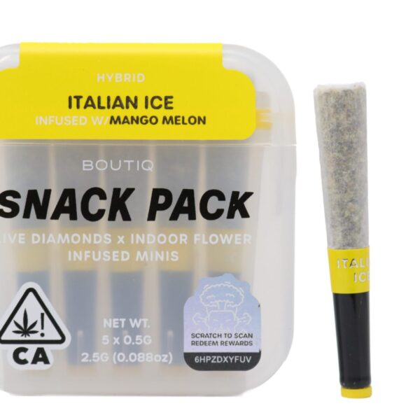 Boutiq Snack Pack (2.5g) – Italian Ice Infused With Mango Melon