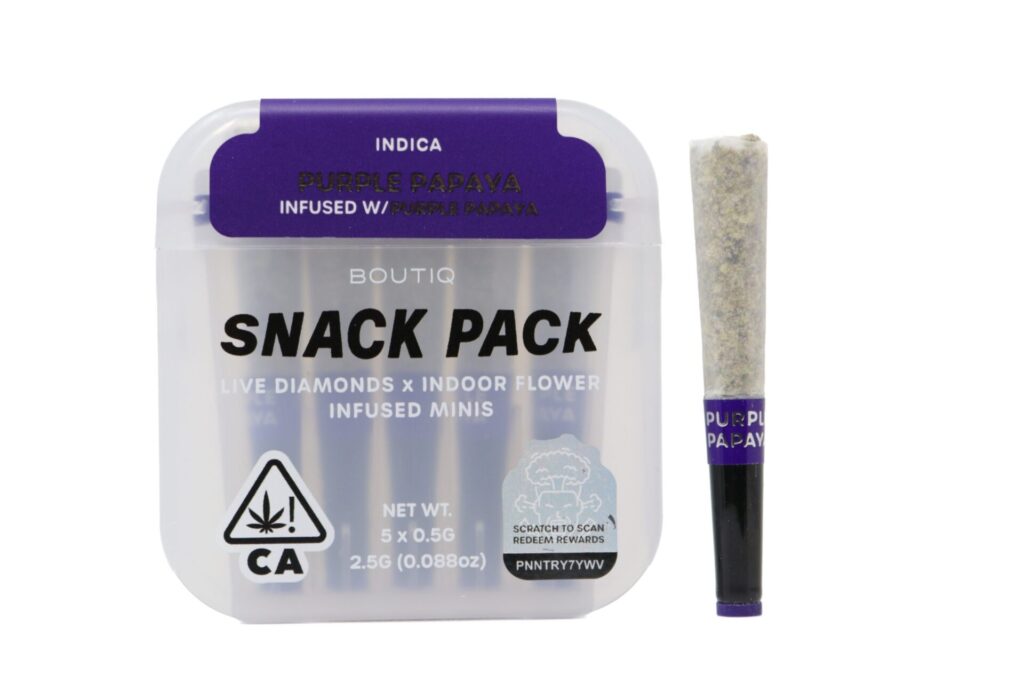 Boutiq Snack Pack (2.5g) – Purple Papaya Infused With Purple Papaya