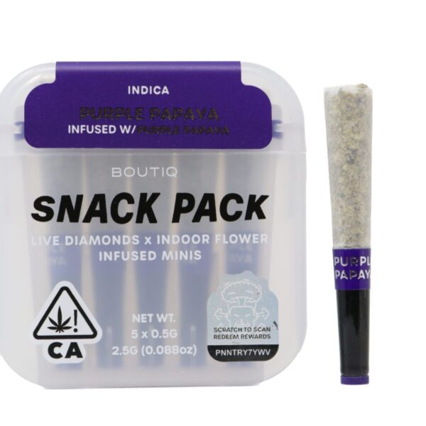 Boutiq Snack Pack (2.5g) – Purple Papaya Infused With Purple Papaya