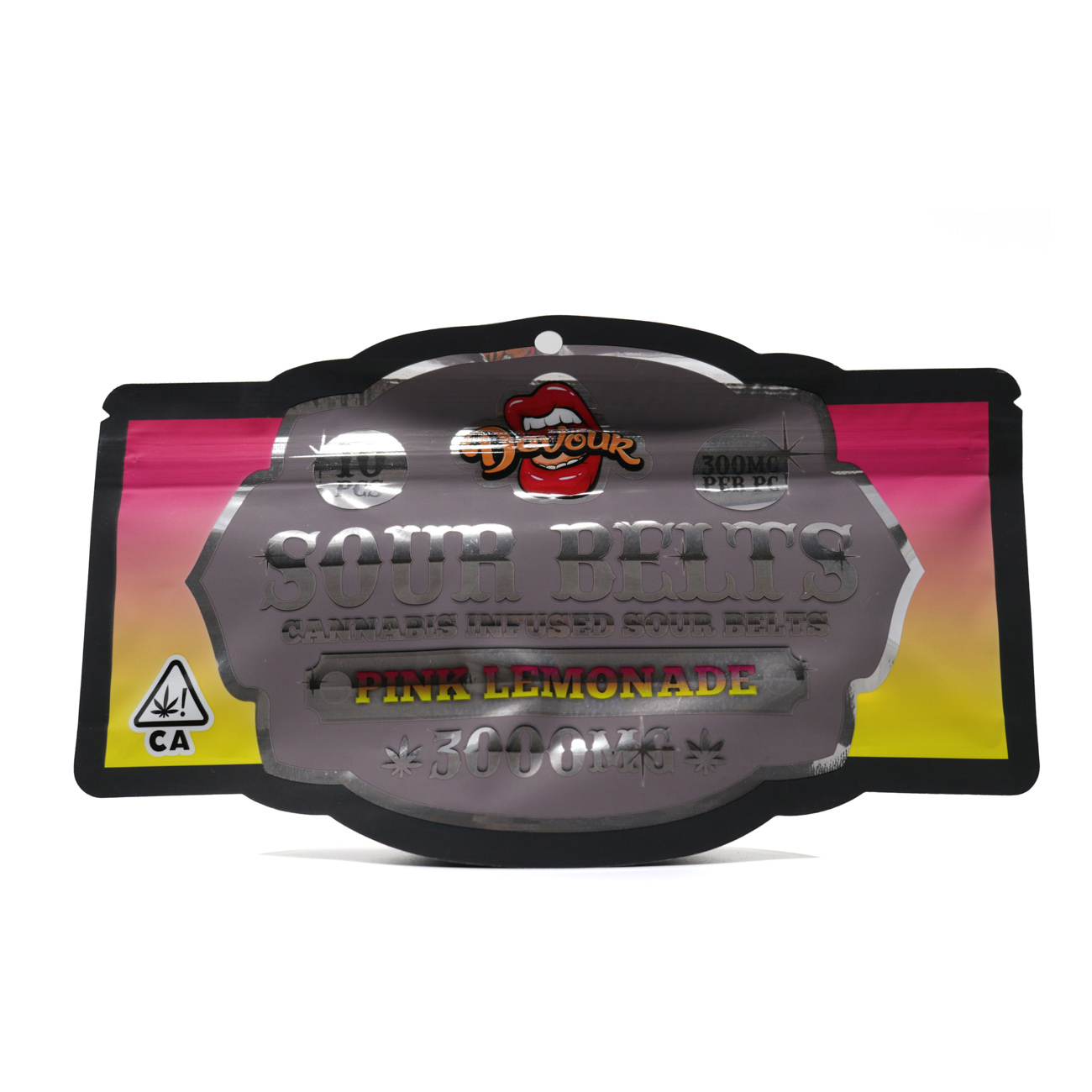 Devour Sour Belts (3000mg) – Pink Lemonade — THC gummies available at Cali Canna