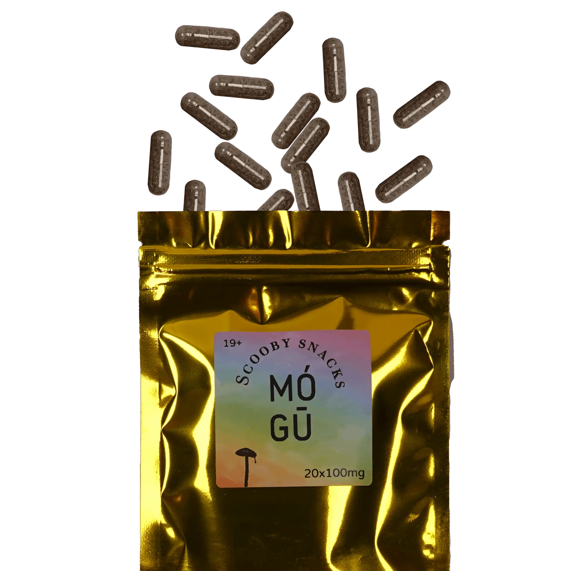 Scooby Snacks Magic Mushrooms Capsules – 350mg – Super 7 Blend with Cacao